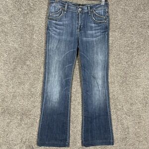 COH by Jerome Dahan Jeans‎ Womens 28 Blue High Rise Wide Leg Made in USA 270-132